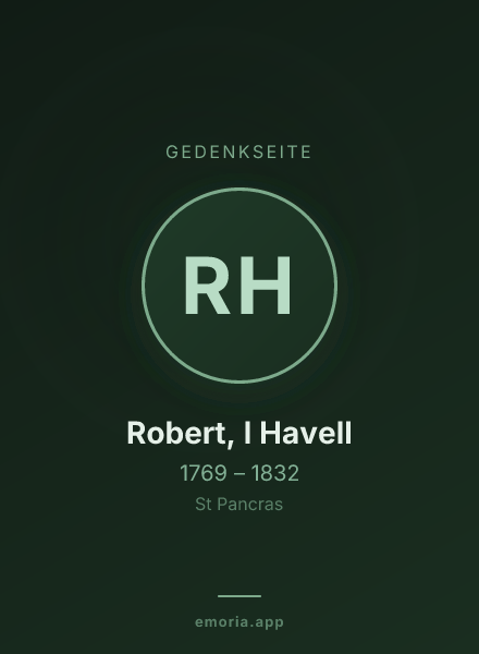 Gedenkportrait von Robert, I Havell