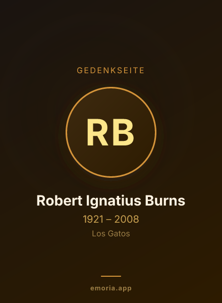 Gedenkportrait von Robert Ignatius Burns