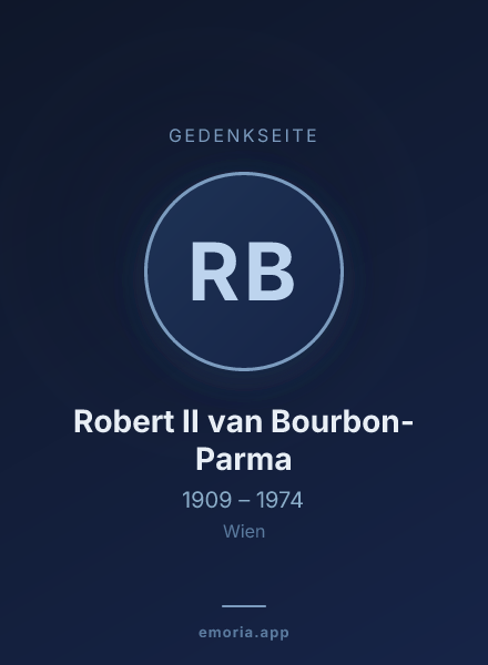 Gedenkportrait von Robert II van Bourbon-Parma