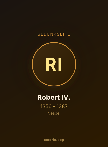 Gedenkportrait von Robert IV.