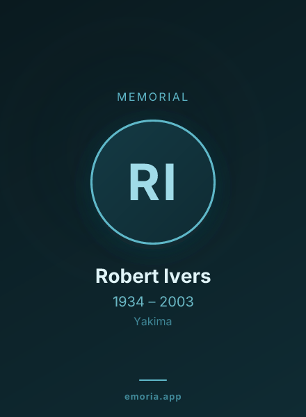 Memorial portrait of Robert Ivers