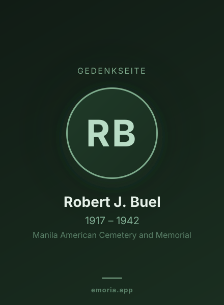 Gedenkportrait von Robert J. Buel