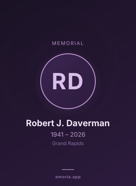 Memorial portrait of Robert J. Daverman