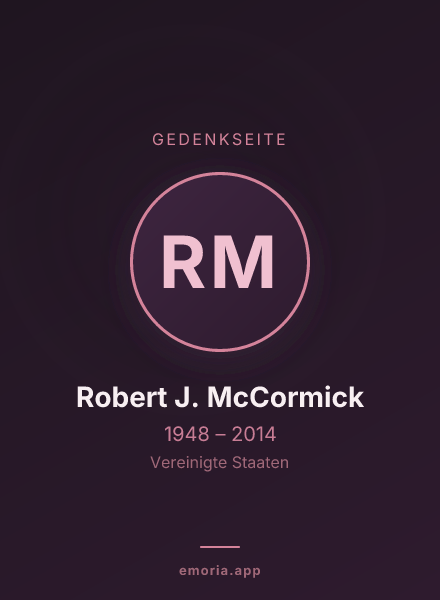 Gedenkportrait von Robert J. McCormick