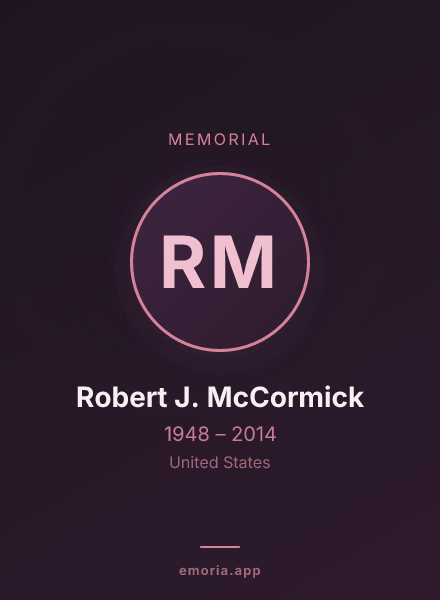 Memorial portrait of Robert J. McCormick