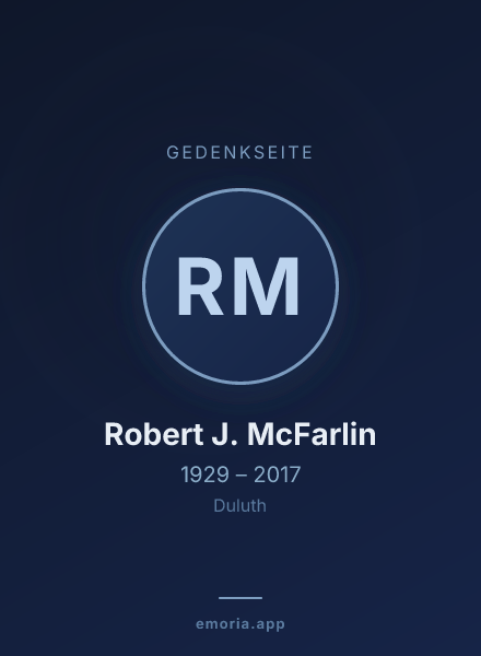 Gedenkportrait von Robert J. McFarlin