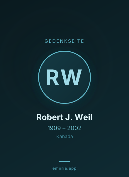 Gedenkportrait von Robert J. Weil