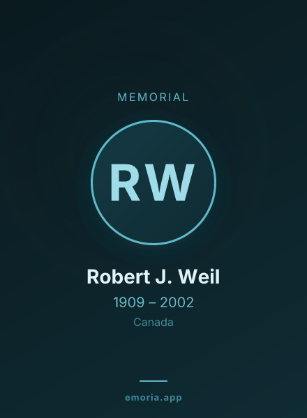 Memorial portrait of Robert J. Weil