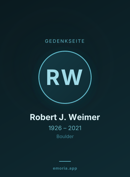 Gedenkportrait von Robert J. Weimer