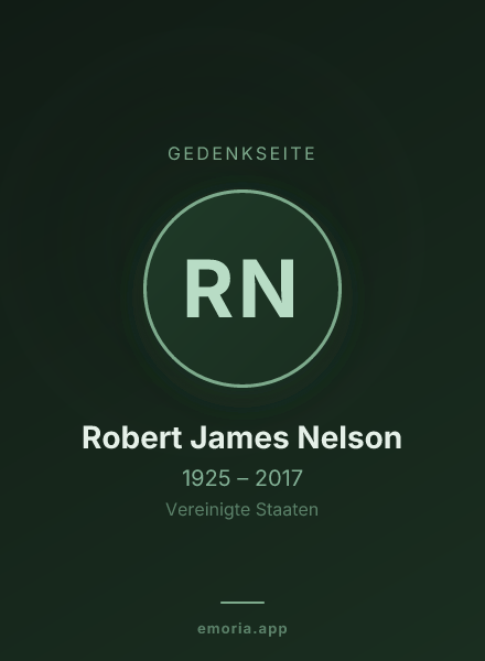 Gedenkportrait von Robert James Nelson