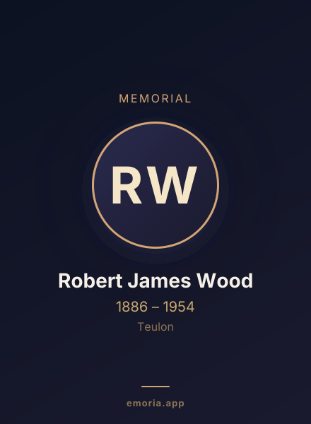 Memorial portrait of Robert James Wood