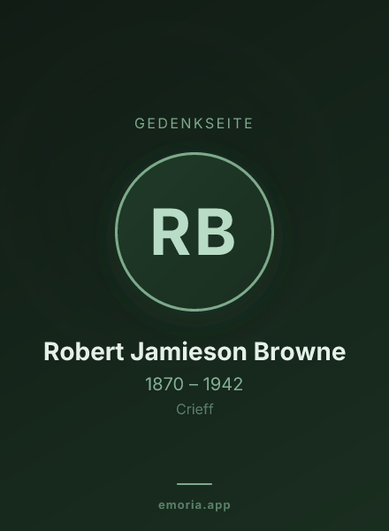 Gedenkportrait von Robert Jamieson Browne