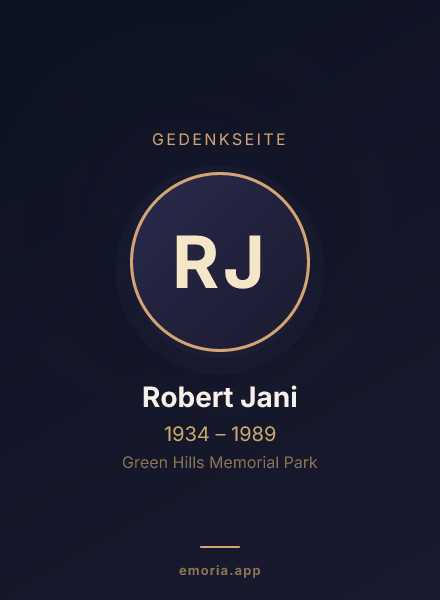Gedenkportrait von Robert Jani