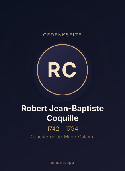 Gedenkportrait von Robert Jean-Baptiste Coquille