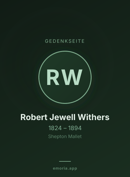 Gedenkportrait von Robert Jewell Withers
