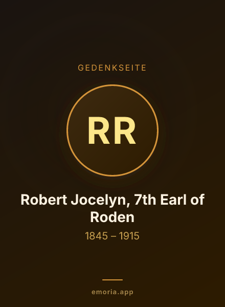 Gedenkportrait von Robert Jocelyn, 7th Earl of Roden