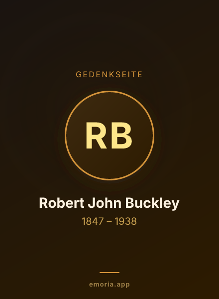 Gedenkportrait von Robert John Buckley