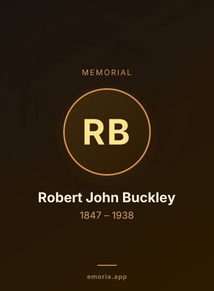 Memorial portrait of Robert John Buckley