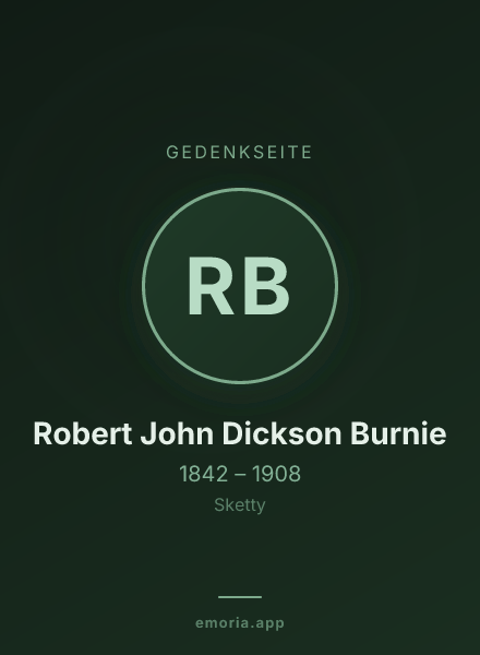 Gedenkportrait von Robert John Dickson Burnie