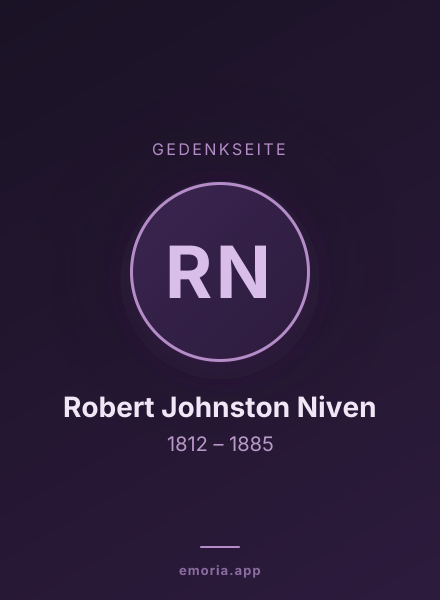 Gedenkportrait von Robert Johnston Niven