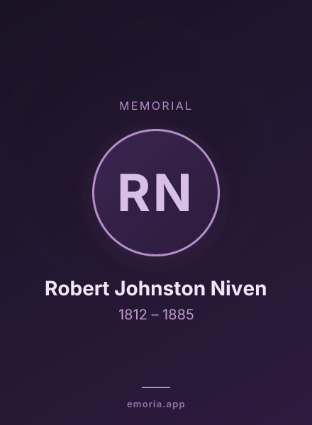 Memorial portrait of Robert Johnston Niven