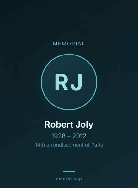 Memorial portrait of Robert Joly