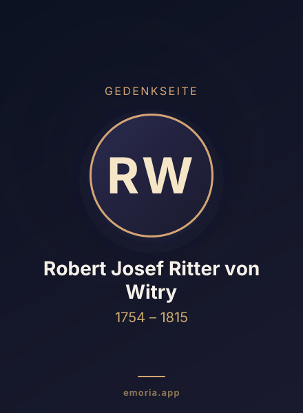 Gedenkportrait von Robert Josef Ritter von Witry