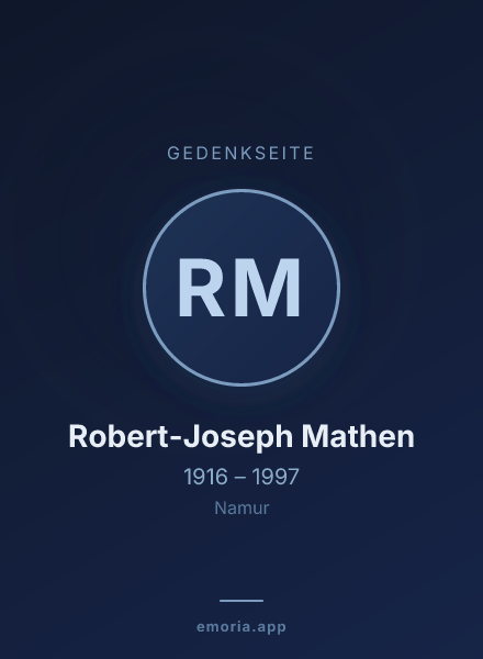 Gedenkportrait von Robert-Joseph Mathen