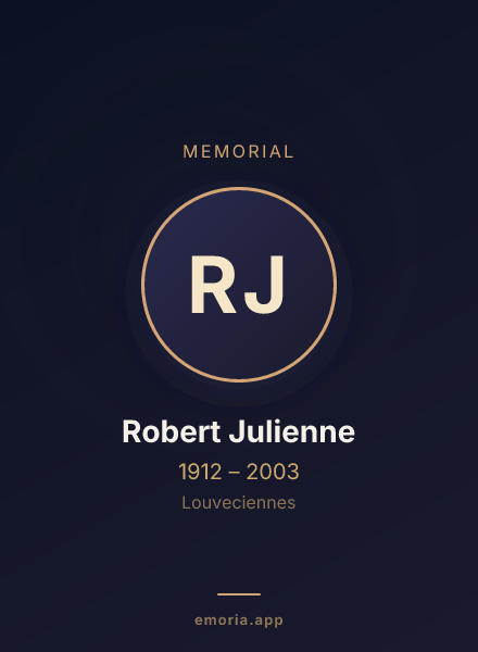 Memorial portrait of Robert Julienne