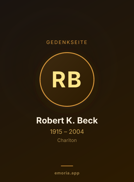 Gedenkportrait von Robert K. Beck
