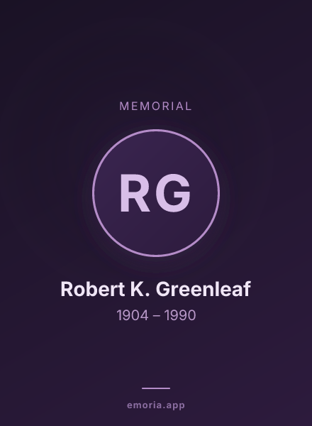 Memorial portrait of Robert K. Greenleaf