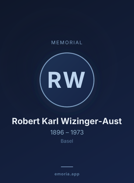 Memorial portrait of Robert Karl Wizinger-Aust