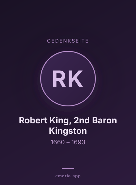 Gedenkportrait von Robert King, 2nd Baron Kingston