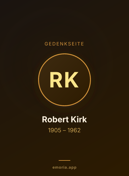 Gedenkportrait von Robert Kirk