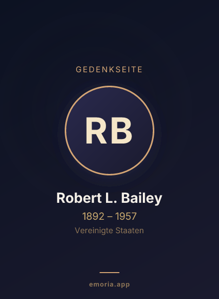 Gedenkportrait von Robert L. Bailey