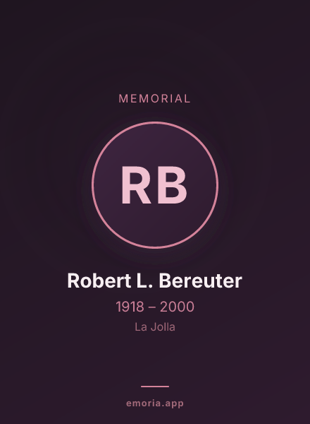 Memorial portrait of Robert L. Bereuter