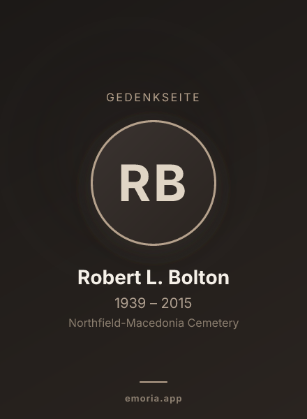 Gedenkportrait von Robert L. Bolton