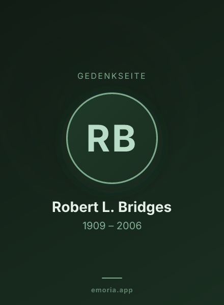 Gedenkportrait von Robert L. Bridges