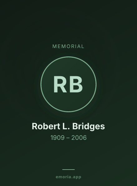 Memorial portrait of Robert L. Bridges