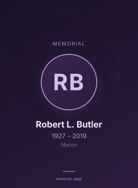 Memorial portrait of Robert L. Butler