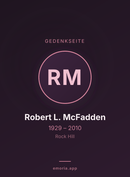 Gedenkportrait von Robert L. McFadden