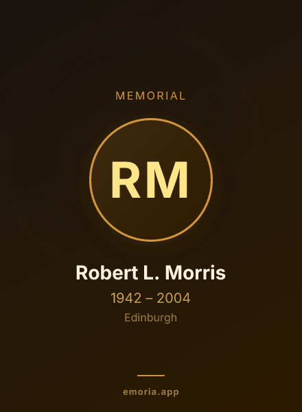 Memorial portrait of Robert L. Morris