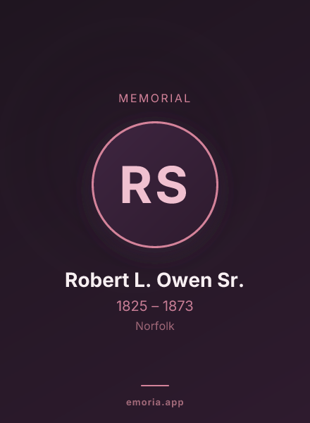Memorial portrait of Robert L. Owen Sr.