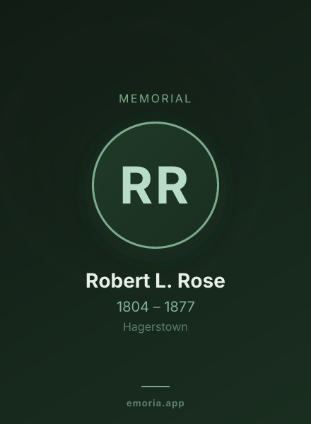 Memorial portrait of Robert L. Rose