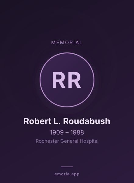 Memorial portrait of Robert L. Roudabush
