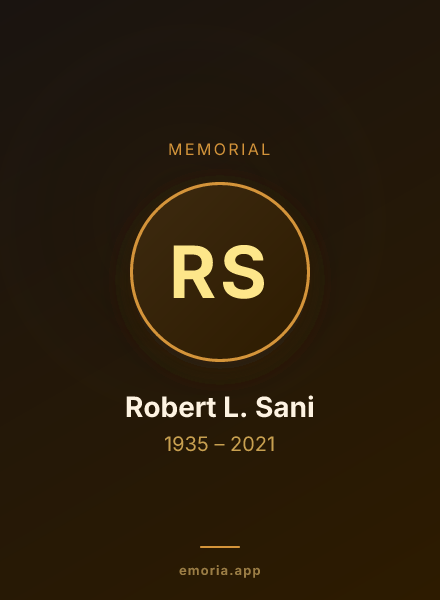 Memorial portrait of Robert L. Sani