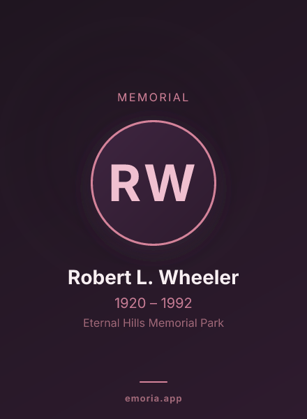 Memorial portrait of Robert L. Wheeler