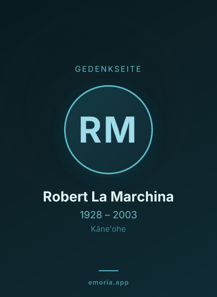 Gedenkportrait von Robert La Marchina