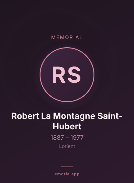 Memorial portrait of Robert La Montagne Saint-Hubert