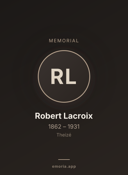 Memorial portrait of Robert Lacroix